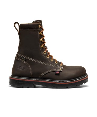 Men's Liberty 8' Waterproof 90° Heel Boot (Carbon Toe) Coffee Bean/Black