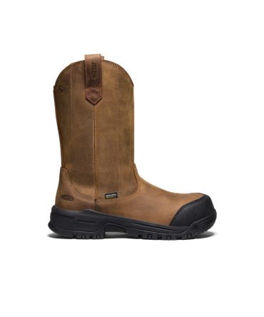 Women's Evanston Pull-On Waterproof Boot (Carbon Toe) Bison/Black